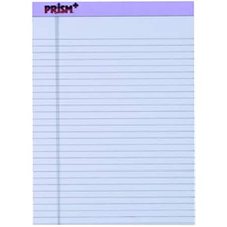 Tops Prism and Legal Pad- legal rule- orchid- perforated- rigid back- 50 SH per PD- 12 PD per PK 63140
